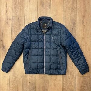 G-Star Navy Quilted Puffer Jacket